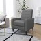 Merrick Lane Darcy Recliner Chair Mid-Century Modern Faux Leather Tufted Upholstery Ergonomic Push Back Living Room Recliner